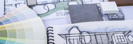 Architect /interior sketch drawing for new home renovation with